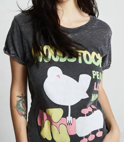 Recycled Karma Woodstock Tune In Tee In Black