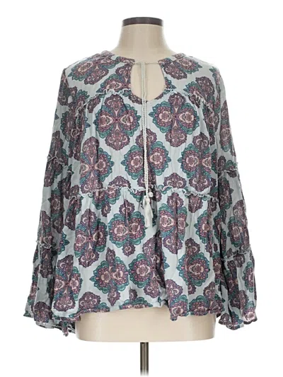 Pre-owned Red Camel Long Sleeve Blouse In Teal