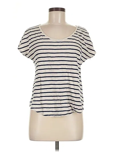 Pre-owned Red Camel Short Sleeve Top Ivory Scoop Neck Tops In White