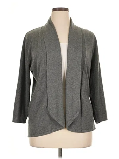 Pre-owned Red Cardigan Sweater In Gray