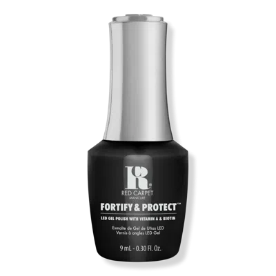Red Carpet Manicure Fortify & Protect Led Gel Nail Polish Collection - Black Stretch Limo