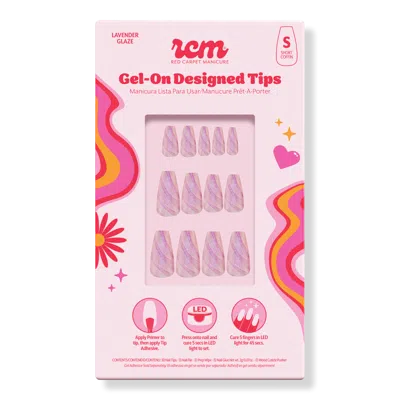 Red Carpet Manicure Gel-on Led Cured Designed Nail Art Tips - Lavender Glaze In Pink
