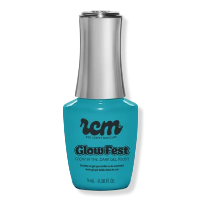 Red Carpet Manicure Glow Fest Glow In The Dark Led Gel Nail Polish - Electric Aqua In Blue