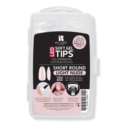 Red Carpet Manicure Soft Gel Short Round Light Nude Nail Tips