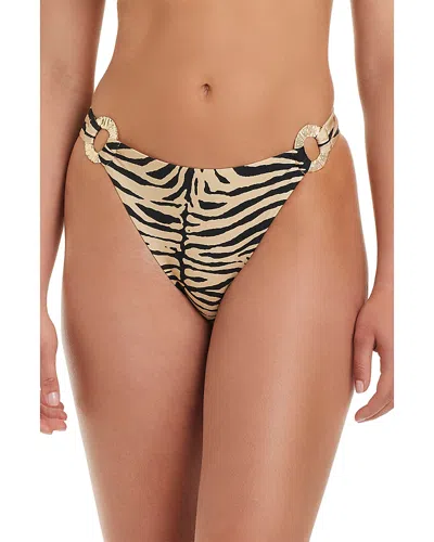 Red Carter Basic O Ring Hipster Bottom In Animal Print