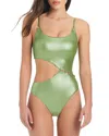 Red Carter Center Stage Asymmetrical Swimsuit