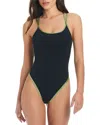 Red Carter Center Stage Double Strap Swimsuit In Blue