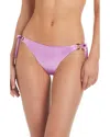 Red Carter Womens Triangle Bikini Top O Ring Side Tie Bottoms In Multi