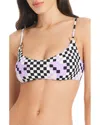 Red Carter Check Me Out Bralette Swim Top In Multi