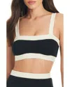 Red Carter Colorblock Coverup Crop Top