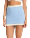 Red Carter Colorblock Coverup Crop Top Coverup Top In Blue