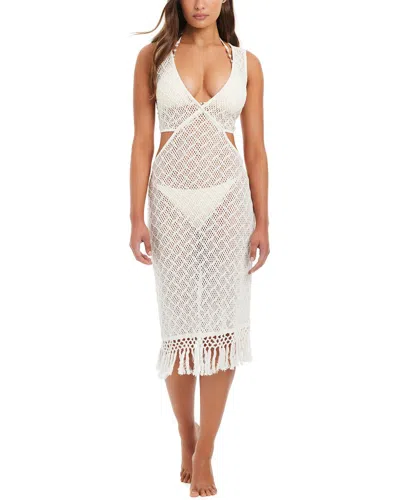 RED CARTER RED CARTER CORE COVERS FRINGE PLUNGE COVER-UP DRESS