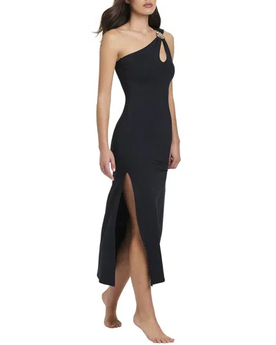 Red Carter Core Coverup Asymmetrical Dress In Black