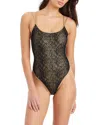 Red Carter Double Strap One-piece Swimsuit In Black