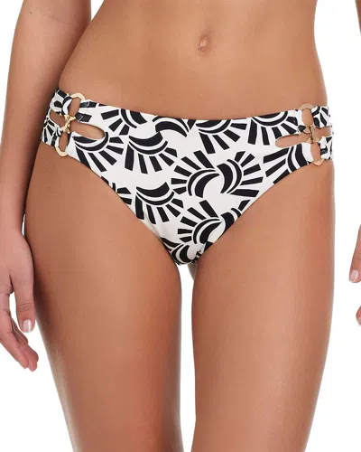Red Carter Eyecatcher Hipster Swim Bottom In Black