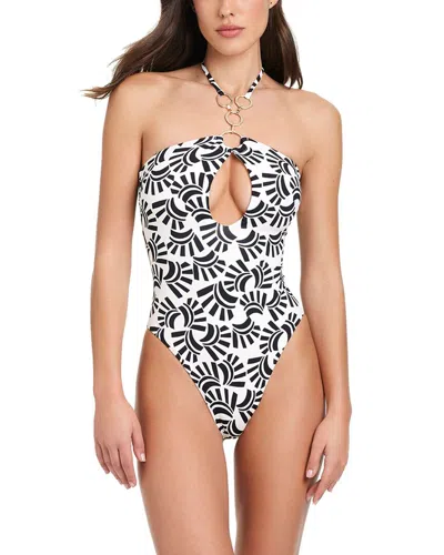 Red Carter Eyecatcher Keyhole One-piece In Transparent