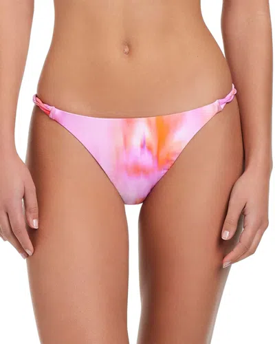 Red Carter Flare Gun Ombre Bikini Bottom In Multi