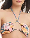 Red Carter Floral Print Halter Top In Ballerina Pink Multi