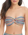 Red Carter Milano Stripe Bandeau Top