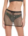 Red Carter One In A Million Mesh Netting Cover-up Skirt In Black