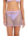 Red Carter One In A Million Mesh Netting Cover-up Skirt In Purple