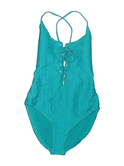 Red Carter One Piece Swimsuit In Teal