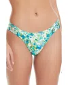 Red Carter Gathered Side Tab Bikini Bottoms