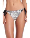 Red Carter Reversible Tie Side Bikini Bottom In Multi