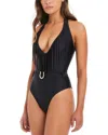 Red Carter Shine Solids Western Fringe One-piece