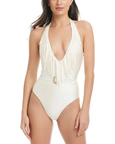 Red Carter Shine Solids Western Fringe One-piece