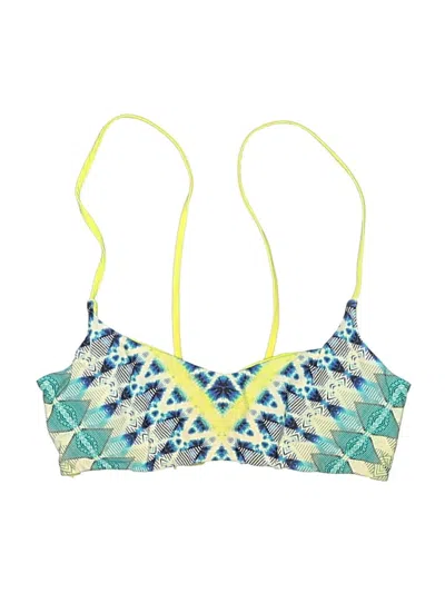 Pre-owned Red Carter Swimsuit Top Blue Argyle Pattern Swimwear