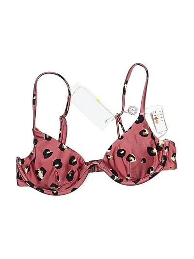 Red Carter Swimsuit Top Burgundy Swimwear In Red