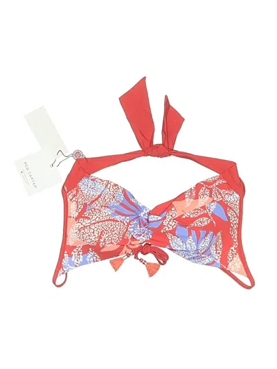 Red Carter Swimsuit Top Red Paisley Pattern Swimwear