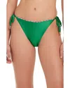 Red Carter Tie Side Beaded Bottom In Green