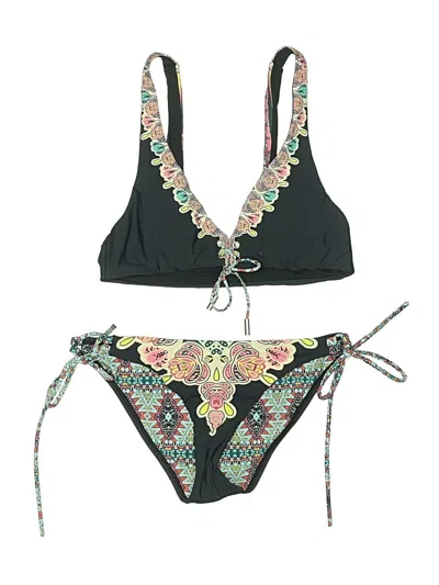 Pre-owned Red Carter Two Piece Swimsuit In Green