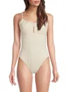 Red Carter Women's Balconette One-piece Swimsuit