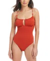 Red Carter Women's Balconette One-piece Swimsuit In Ember
