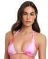 Red Carter Women's Braided-strap Triangle Bikini Top In Sweet Perfume Multi