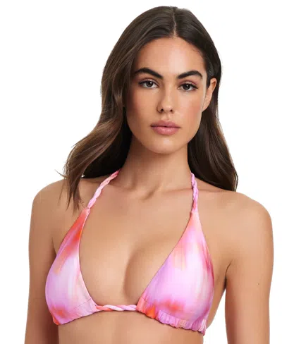 Red Carter Women's Braided-strap Triangle Bikini Top In Sweet Perfume Multi