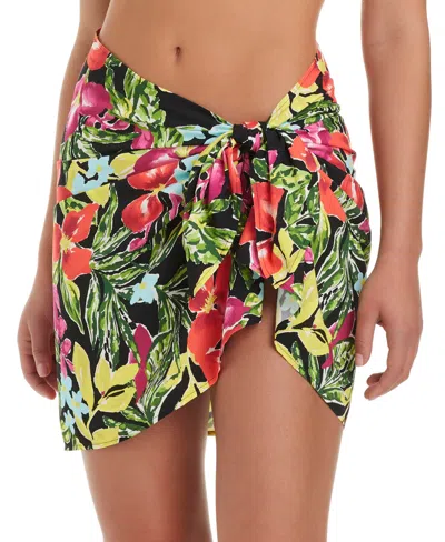 Red Carter Classic Pareo Swim Cover-up In Multi