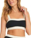 RED CARTER WOMEN'S COLORBLOCKED CROPPED TOP COVER-UP