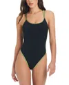 Red Carter Center Stage Double Strap Swimsuit In Aloe