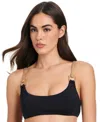 Red Carter Hardware Bikini Top In Black