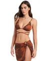Red Carter Women's O-ring Skirt Swim Cover-up In Salted Caramel Multi