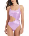 Red Carter Center Stage Asymmetrical Swimsuit In Grace