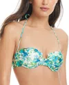 Red Carter Womens Underwire Bra Bikini Top Bikini Bottoms In Papyrus Multi