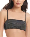 Red Carter Women's Straight Bikini Top In Black