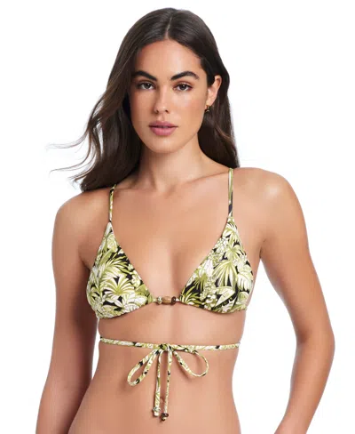 Red Carter Women's V-neck Bikini Top In Multi