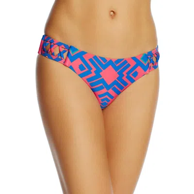 Red Carter Womens Geometric Lattice Swim Bottom Separates In Blue