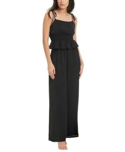 Red Carter Womens Peplum Tank Top Pants Cover Up In Indigo Dye